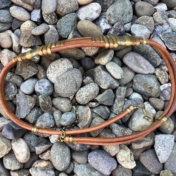 Brass Copper Thick Harness Leather Unique Design Boho Belt